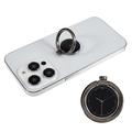 Time Clock Stand Holder Rotation Ring Grip Ring Bracket Phone Ring Holder Compatible with Various Smartphones - Black
