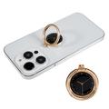 Time Clock Stand Holder Rotation Ring Grip Ring Bracket Phone Ring Holder Compatible with Various Smartphones - Gold
