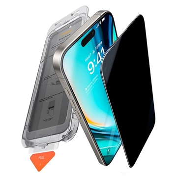 iPhone 16 Plus Torras GlassGo Privacy Tempered Glass Screen Protector with Auto-Align Frame
