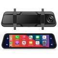Touchscreen Dual-lens Dash Cam with CarPlay - 9.66" - Black