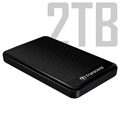 Transcend StoreJet 25A3 USB 3.1 Gen 1 Externí pevný disk - 2TB - BLACK