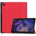 Tri -Fold Series Samsung Galaxy Tab A8 10.5 (2021) Folio pouzdro - červená