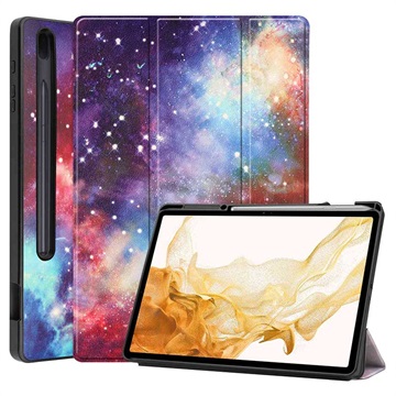 Tri -Fold Series Samsung Galaxy Tab S7+ Folio Case - Galaxy