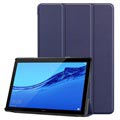 Tri -Fold Series Huawei Mediapad T5 10 Folio pouzdro - tmavě modrá