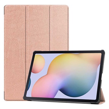Tri -Fold Series Samsung Galaxy Tab S7+ Folio Case - růžové zlato