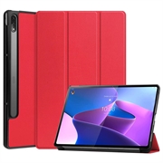 Pouzdro Smart Folio pro Lenovo Tab P12 Pro řady Tri-Fold – Červené