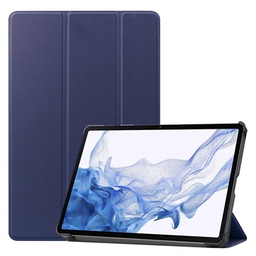 Tri -Fold Series Samsung Galaxy Tab S8 Smart Folio Case - tmavě modrá