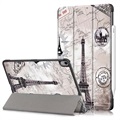 Tri -Fold Series iPad Air 2020/2022 Smart Folio Case - Eiffel Tower