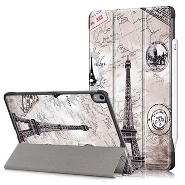 Tri -Fold Series iPad Air 2020/2022 Smart Folio Case - Eiffel Tower