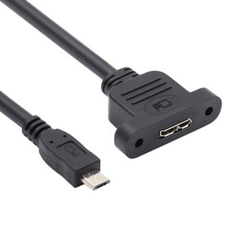 U3-012-MM 50cm prodlužovací kabel Micro 3.0 Type-B Female na Micro USB 2.0 5Pin Male 480Mbps šroubovací typ kabelu