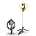 USAMS US-ZB241 8-inch LED Ring Light Photography Video Live Studio Fill light with Tripod Bracket Stand and Wireless Remote Control
