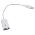 Kabelový Adaptér OTG USB 3.1 Type-C / USB 2.0  - 15cm - Bílý