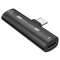Zvukový adaptér USB -C / 3,5 mm s dodáním napájení 27W - černá