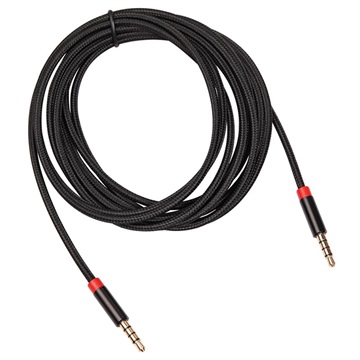 Universal 3,5mm stereo aux zvukový kabel - 3M - černá
