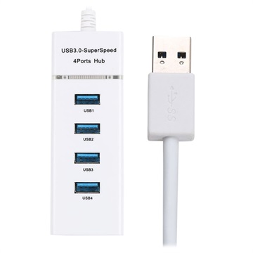 Universal 4 -Port SuperSpeed ​​USB 3.0 Hub - 25cm - White