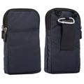 Universal Belt Clip Case for Smartphones with Carabiner and Strap - 6.3"-6.9" - Dark Blue
