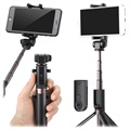 Universal 3-in-1 Bluetooth selfie hůl s stativem-černá