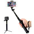 Univerzální rozšiřitelná selfie Stick & Bluetooth Camera Shutter H611 - černá