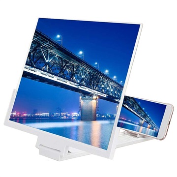 Univerzální skládací magnifikátor obrazovky smartphonu - 14 " - bílá