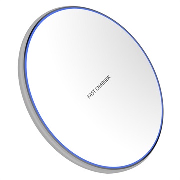 Universal Metal Round Fast Qi Wireless nabíjecí podložka XK -01 - 10W - Bílá