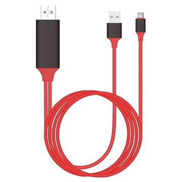 Univerzální adaptér HDMI - 2M - červená