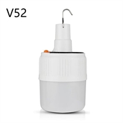 V52 Portable Rechargeable Solar Camping LED Bulb / Lamp with 5-Gear Lighting and Hook