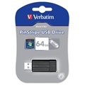 Verbatim Pinstripe USB Stick - černá - 64 GB