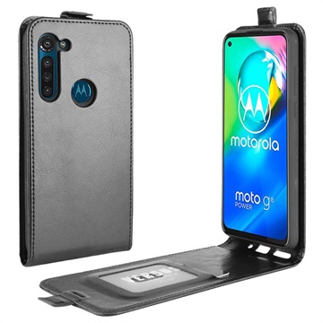 Motorola Moto G8 Power Vertical Flip pouzdro se slotem karty - černá