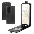 Honor X8 Vertical Flip Case with Card Slot - Black