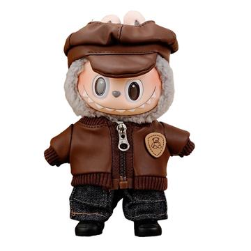 Vintage Aviator Style Outfit Set for Labubu Doll 17cm - 5 Pcs.