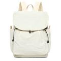 Vintage Color Block Large-Capacity Canvas Backpack - Beige