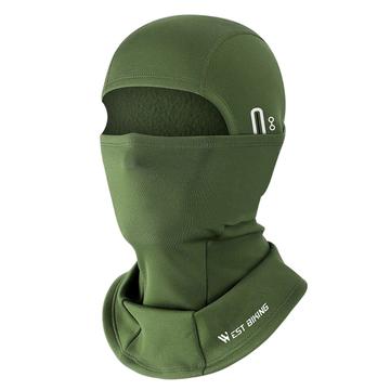 WEST BIKING YP0201343 Větruodolný cyklistický šátek Thermal Neck Gaiter Teplý prodyšný kryt krku Kryt hlavy s otvory pro brýle - Zelený