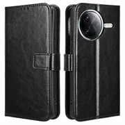 Xiaomi Redmi K80/K80 Pro/Poco F7 Ultra Wallet Case with Magnetic Closure - Black