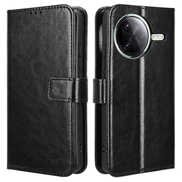 Xiaomi Redmi K80/K80 Pro/Poco F7 Ultra Wallet Case with Magnetic Closure - Black