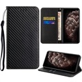Samsung Galaxy S22 5g peněženka - uhlíkové vlákno - černá
