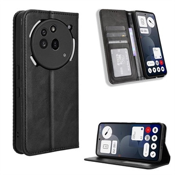 Nothing Phone (3a) Pro Wallet Case Magnetic Closure - Black
