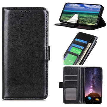 Honor X7 Wallet Case with Magnetic Closure - Black
