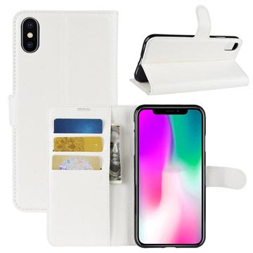 Pouzdro na peněženku iPhone XR s magnetickým uzavřením - bílá