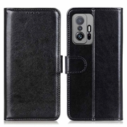 Xiaomi 11t/11t Pro Wallet Case s funkcí stojanu - černá