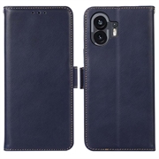 Nothing Phone (2) Kožené Pouzdro na Peněženku s RFID - Modrý