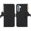 Samsung Galaxy A34 5G Kožené Pouzdro na Peněženku s RFID - Černé