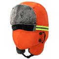 Warm Winter Hat with Reflective Strips and Face Mask