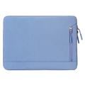 Water Resistant Elegant Oxford Laptop Sleeve w. Side Pocket - 14.6" - Blue