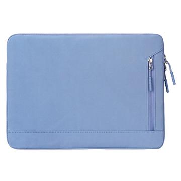 Water Resistant Elegant Oxford Laptop Sleeve w. Side Pocket - 14.6" - Blue