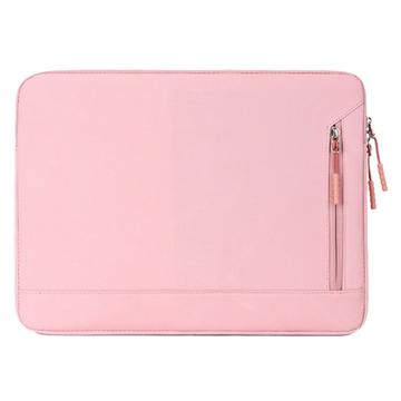 Water Resistant Elegant Oxford Laptop Sleeve w. Side Pocket - 14.6" - Pink