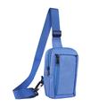 Water-Resistant Nylon Chest and Shoulder Phone Bag – Fits 6.5" - 7.2" Phones - Blue