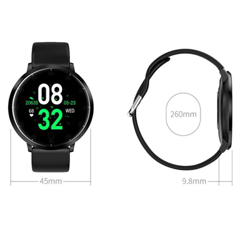 Vodotěsná smartwatch se srdeční frekvencí K12
