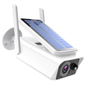 Vodotěsná Bezpečnostní Kamera na Solární Napájení ABQ-Q1 - Bílý