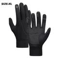 Waterproof Winter Gloves for Cycling and Running / Gloves with Touch - XL - Black