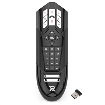 WECHIP R1 Universal TV Remote Control / Air Mouse - IR / 2.4G - Černá
